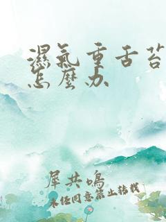 湿气重舌苔黄厚怎么办