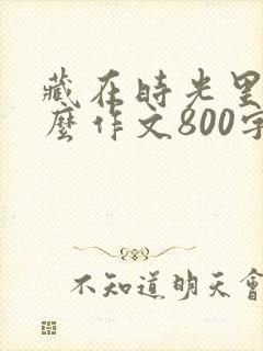 藏在时光里的什么作文800字初中