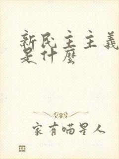 新民主主义革命是什么