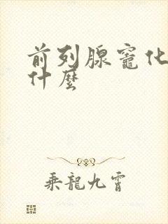 前列腺灶化钙是什么