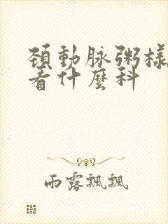 颈动脉粥样斑块看什么科