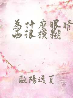 为什么眼睛看东西很模糊