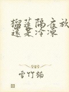 榴莲隔夜放冷藏还是冷冻