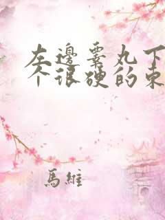 左边睾丸下面有个很硬的东西