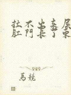 拉不出来屎感觉肛门长了东西