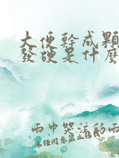 大便干成颗粒状发硬是什么情况