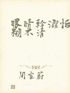 眼睛干涩怕光模糊不清