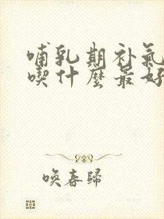 哺乳期补气养血吃什么最好