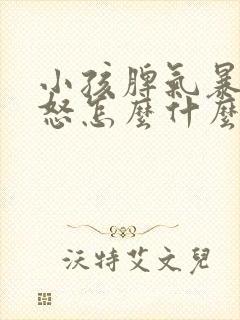 小孩脾气暴躁易怒怎么什么