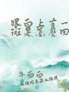 眼白上有一块黄斑是怎么回事