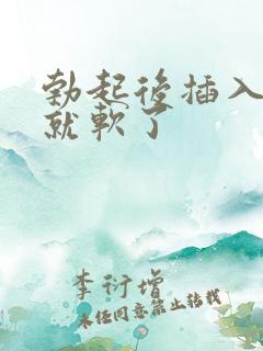 勃起后插入一会就软了