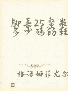 脚长25厘米是多少码的鞋子