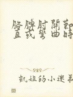 胳膊肘关节一伸直或弯曲时里面就疼