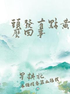 头发有点黄是怎么回事