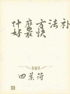 什么方法补肾最好最快