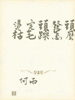 烫完头发头发干枯毛躁怎么办