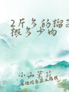 2斤多的榴莲大概多少肉