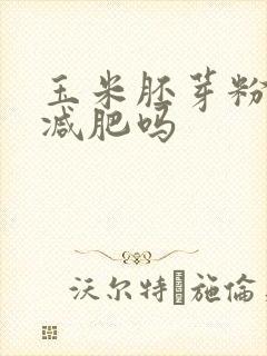 玉米胚芽粉可以减肥吗