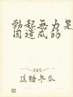 勃起无力是什原因造成的