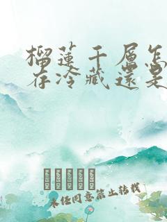 榴莲千层怎么保存冷藏还是冷冻