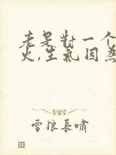 老是对一个人发火,生气因为什么