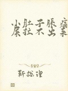 小肚子胀痛想拉屎拉不出来怎么回事