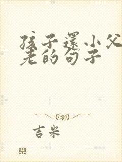 孩子还小父母已老的句子