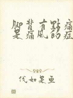 脚背有点痛是不是痛风的症状