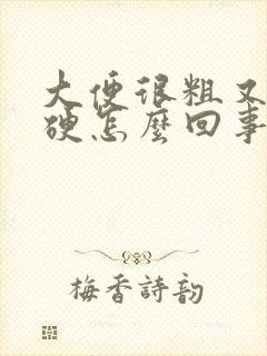 大便很粗又干又硬怎么回事