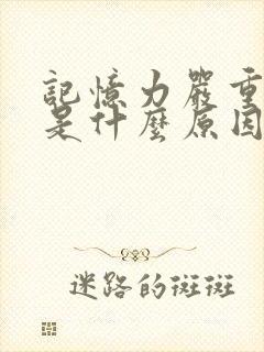 记忆力严重减退是什么原因导致的