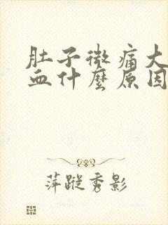 肚子微痛大便带血什么原因