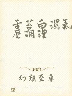 舌苔白湿气重怎么调理