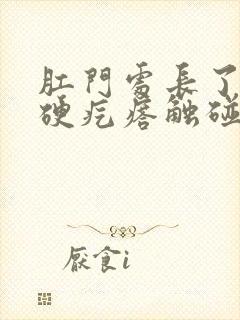 肛门处长了一个硬疙瘩触碰有点疼