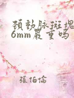 颈动脉斑块5.6mm严重吗