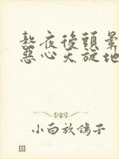 熬夜后头晕目眩恶心天旋地转