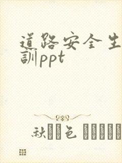 道路安全生产培训ppt