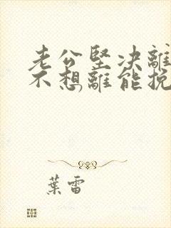 老公坚决离婚我不想离能挽回吗