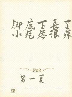 脚底下长了硬硬小疙瘩很痒