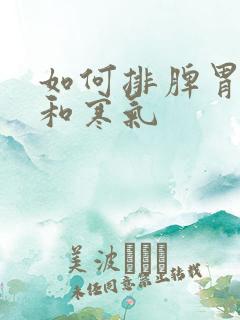 如何排脾胃湿气和寒气