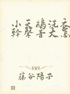 小天鹅洗衣机甩干声音大怎么回事