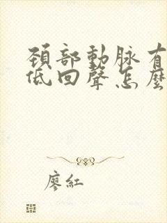 颈部动脉有斑块低回声怎么办