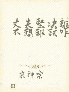 丈夫坚决离婚我不想离该咋样挽救