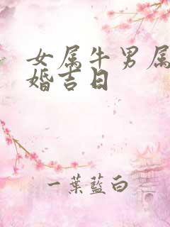 女属牛男属虎结婚吉日
