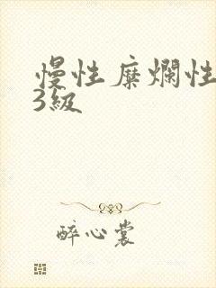 慢性糜烂性胃炎3级