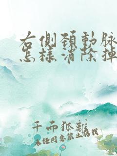 右侧颈动脉斑块怎样消除掉的快