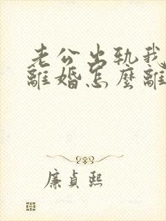 老公出轨我要去离婚怎么离