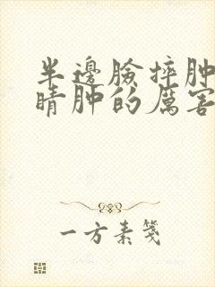 半边脸摔肿了眼睛肿的厉害