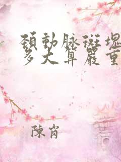 颈动脉斑块形成多大算严重