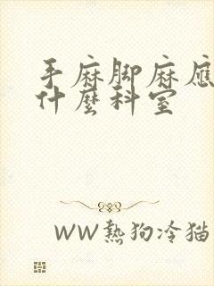 手麻脚麻应该挂什么科室