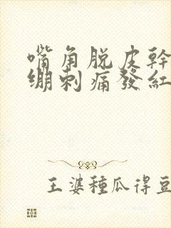 嘴角脱皮干燥紧绷刺痛发红